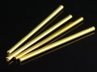 KG-229 24k gold vermeil 15 thai karen hill tribes handmade silver plated plain straight tube bead