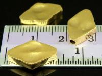 KG-164 24K gold vermeil 2 thai karen hill tribes handmade silver rhombus shape bead 