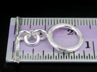 KR-038 Thai karen hill tribe handmade silver 3 small hammered round hoop toggle