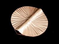 KZ-059 24K rose gold vermeil thai karen hill tribe handmade silver 1 scratch round disc bead