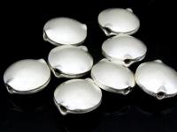 KF-007 Thai karen hill tribe handmade silver 4 small plain puffy  bead