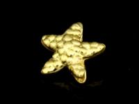 KG-036 24K gold vermeil Karen hill tribe handmade silver 2 small starfish beads