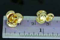 KG-364 Thai karen hill tribe silver 4 gold vermeil flower wild charm