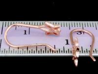 KZ-210 Thai karen hill tribes handmade 24K rose gold vermeil over silver pair lotus diecut earring hook