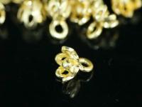 KG-480 Thai karen hill tribe silver 8 gold vermeil mini flower charm