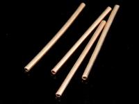 KZ-035 24K rose gold vermeil thai karen hill tribe handmade silver 20 plain tube bead