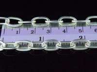 KL-014 Thai karen hill tribe handmade silver white flat oval link chain 18 inch 