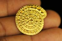 KG-605 24K gold vermeil Karen hill tribe handmade silver 1 spiral charm