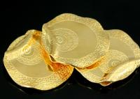 KG-169 Thai karen hill tribes silver 1 gold vermeil tribesman style bead