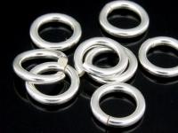 KA-035 Thai karen hill tribe handmade silver 15 small plain closed round hoop