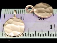 KZ-027 24K rose gold vermeil thai karen hill tribe handmade silver 3 small hammered round disc charm 