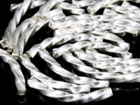 KC-028 Thai karen hill tribe handmade silver 10 swirl square curve tube bead