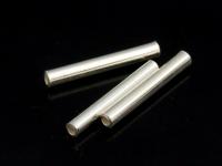 KC-010 Thai karen hill tribe handmade silver 15 plain straight tube bead