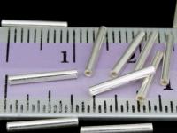 KC-013 Thai karen hill tribe handmade silver 50 plain straight tube bead