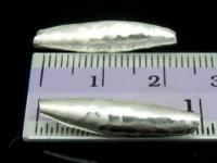 KS-028 Thai karen hill tribe handmade silver 2 small hammered bicone bead 