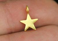 KG-541 Thai karen hil tribes silver 10 gold vermeil mini die cut star shape charm