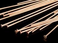 KZ-166 24K rose gold vermeil thai karen hill tribe handmade silver 20 round flat headpin 