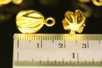 KG-610 24K gold vermeil thai karen hill silver 2 michelia oval shape charms