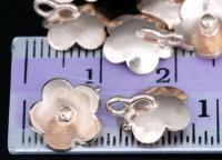 KZ-214 24K rose gold vermeil thai karen hill tribe handmade silver 4 flower charm