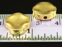 KG-170 24K gold vermeil 2 thai karen hill tribes handmade silver round shape nugget bead 