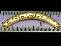 KG-152 24K gold vermeil Karen hill tribe handmade silver 1 hammered curve tube bead 