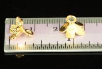 KG-087 thai karen hill tribe handmade silver 6 gold vermeil mini flower charm