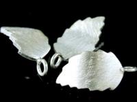 7KH-024 thai karen hill tribe handmade silver 6 brush curved leaf charm