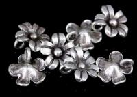 4KH-028 Thai karen hill tribe silver 2 small wild flower charm