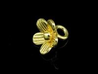 KG-159 24K gold vermeil 5 thai karen hill tribes handmade silver daisy charm