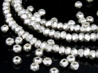 KI-033 Thai karen hill tribe handmade silver 20 small facet bead