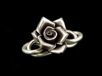 KA-054 Thai karen hill tribe handmade silver 1 wild rose s.clasp 