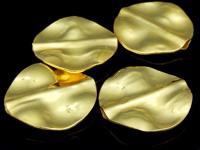 KG-437 24K gold vermeil Karen hill tribe handmade silver 1 round curve bead