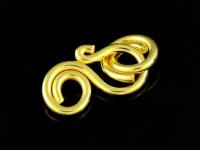 KG-085 24K gold vermeil 6 thai karen hill tribes handmade silver swirl wire clasp 