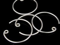 KA-020 Thai karen hill tribe handmade silver white 8 earring post hook