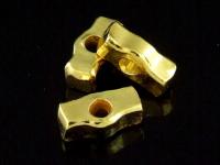 KG-111 24K gold vermeil Karen hill tribe handmade silver 10 square bar bead 