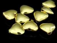 KG-404 24K gold vermeil Karen hill tribe handmade silver 6 puffed heart beads