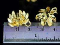 KG-492 Thai karen hill tribe silver 1 gold vermeil flower charm