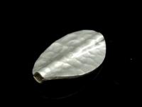 KJ-020 Thai karen hill tribe handmade silver 2 hammered twist leaf bead