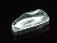 8KH-076 Thai karen hill silver 2 Black&white rough nugget shape bead