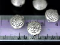 KT-006 thai karen hill tribe silver 4 dot print round puffy bead