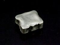 KI-043 Thai karen hill tribe handmade silver 3 rough square bead