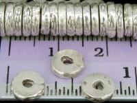 KK-015 Thai karen hill tribe handmade silver 11 daisy print disc bead