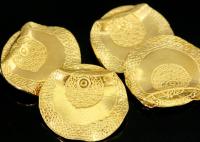 KG-190 Thai karen hill tribes silver 2 gold vermeil tribesman style bead