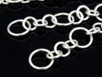 KL-017 Thai karen hill tribe silver plain round link chain 24 inch