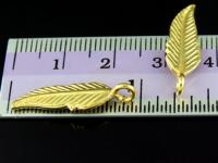 KG-121 24K gold vermeil 2 thai karen hill tribes handmade silver feather diecut charm
