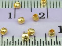 KG-221 24K gold vermeil 60 thai karen hill tribes handmade silver plain disc bead