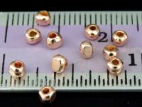 KZ-047 24K rose gold vermeil thai karen hill tribe handmade silver 30 mini facet bead