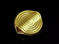 KG-147 24K gold vermeil 2 thai karen hill tribes handmade silver swril print disc bead