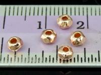 KZ-014 24K rose gold vermeil thai karen hill tribe handmade silver 20 small facet bead