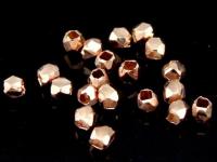 KZ-037 24K rose gold vermeil thai karen hill tribe handmade silver 50 mini facet bead